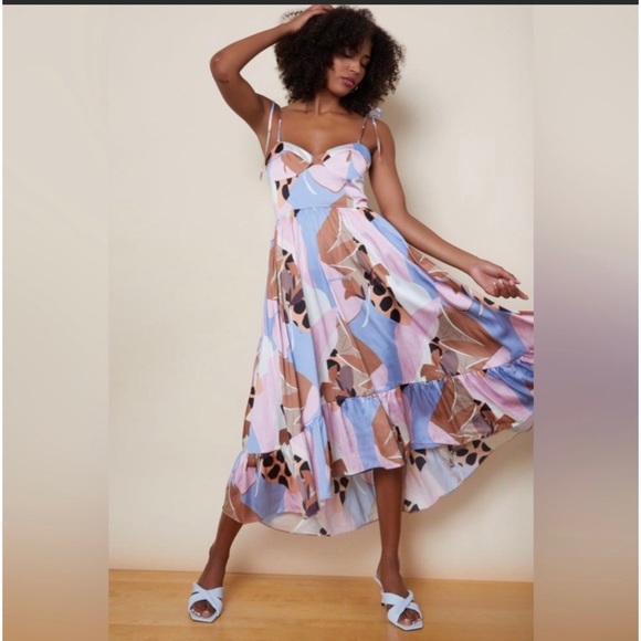 Hutch Dresses Hutch Arielle Tie Strap Midi Dress Size 8 Poshmark